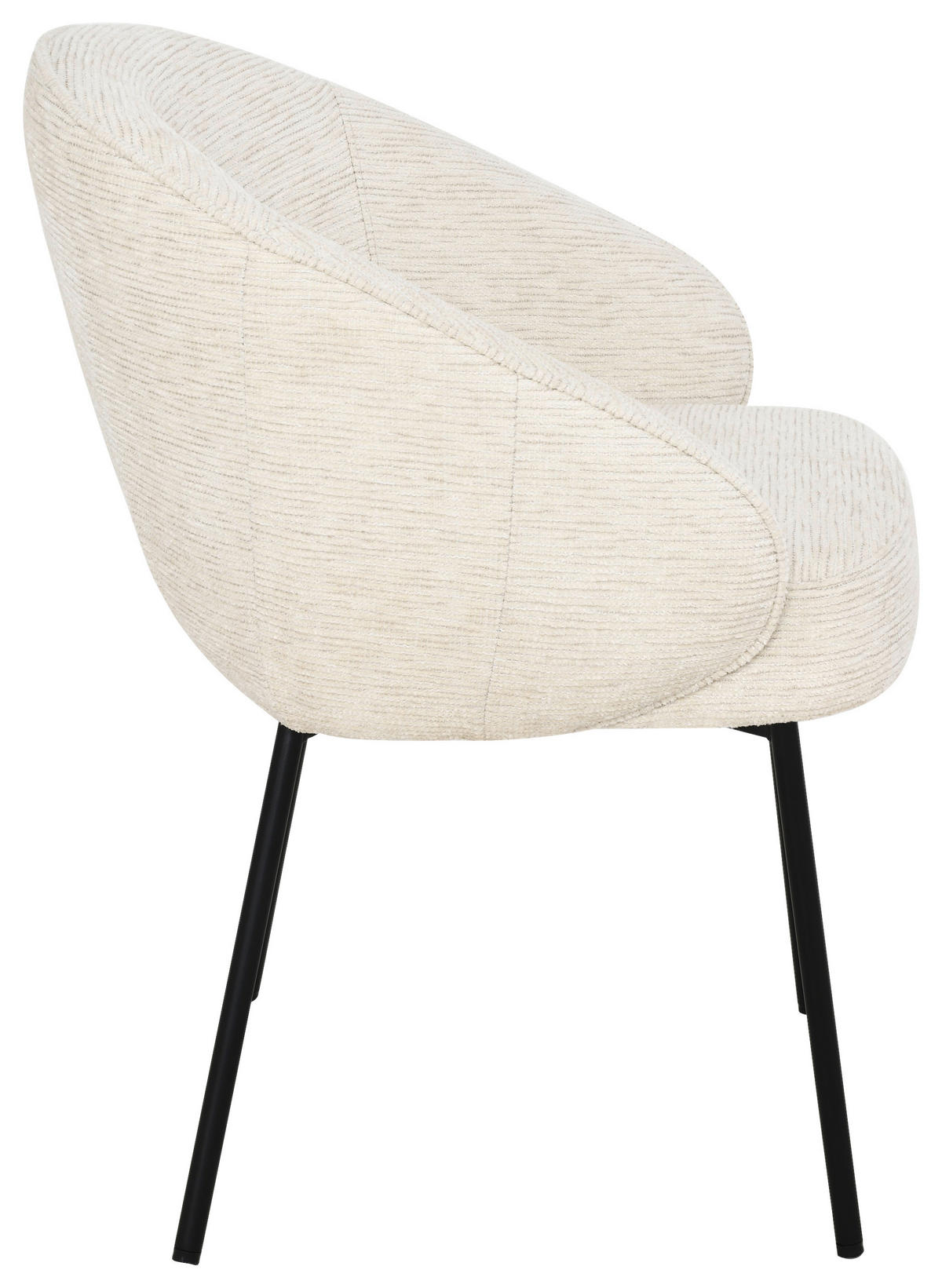 ARMLEHNSTUHL  in Eisen Leinenoptik  - Beige/Schwarz, Basics, Holz/Textil (60/81/62cm) - Livetastic