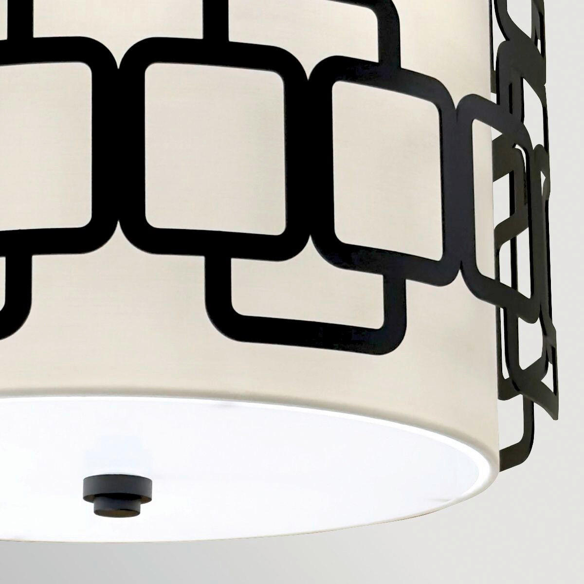 HÄNGELEUCHTE Hinkley 37,9/33,2 cm   - Schwarz, Design, Textil/Metall (37,9/33,2cm) - Elstead Lighting