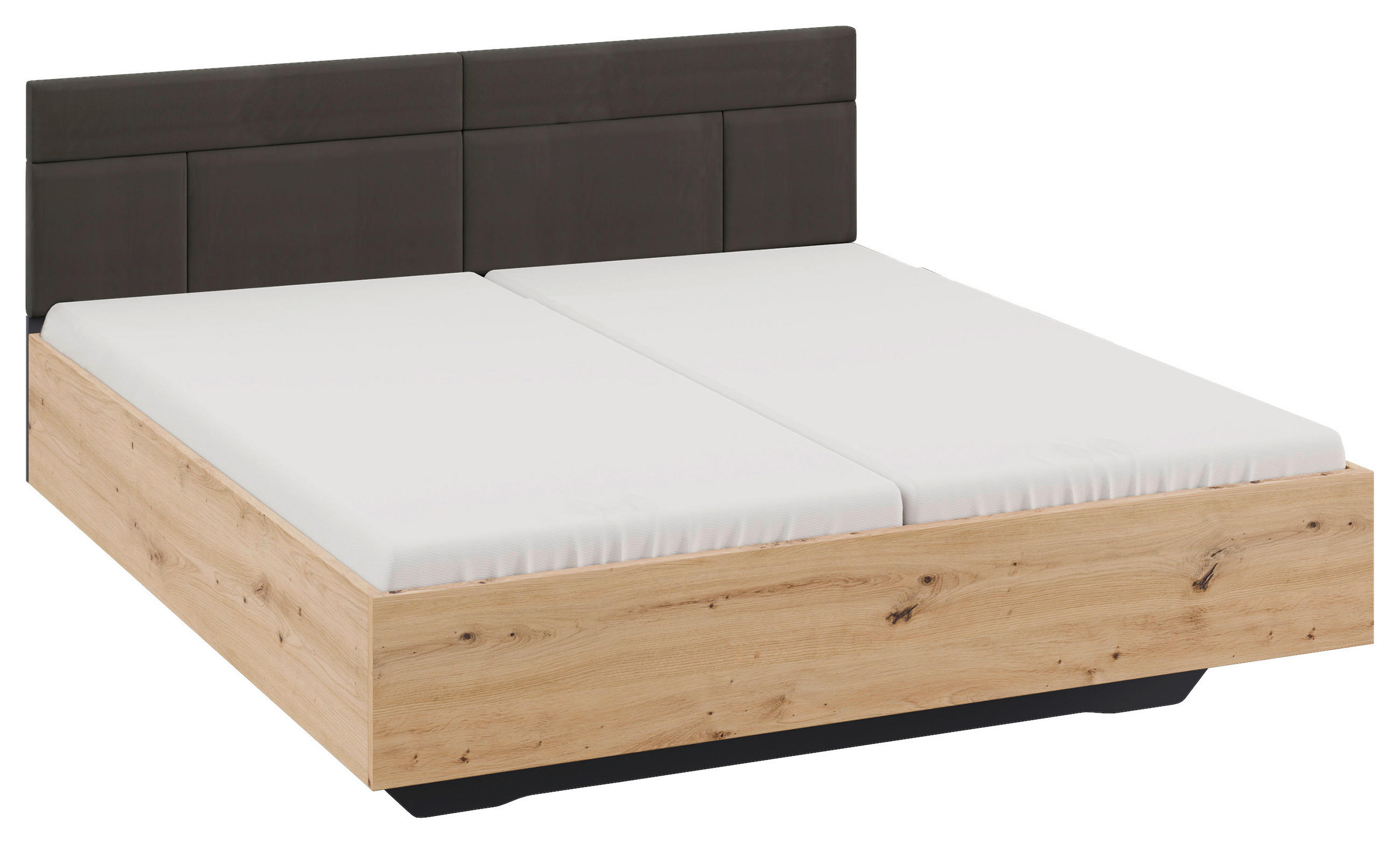 BETT 180/200 cm  in Eiche Artisan  - Eiche Artisan, MODERN, Textil (180/200cm)