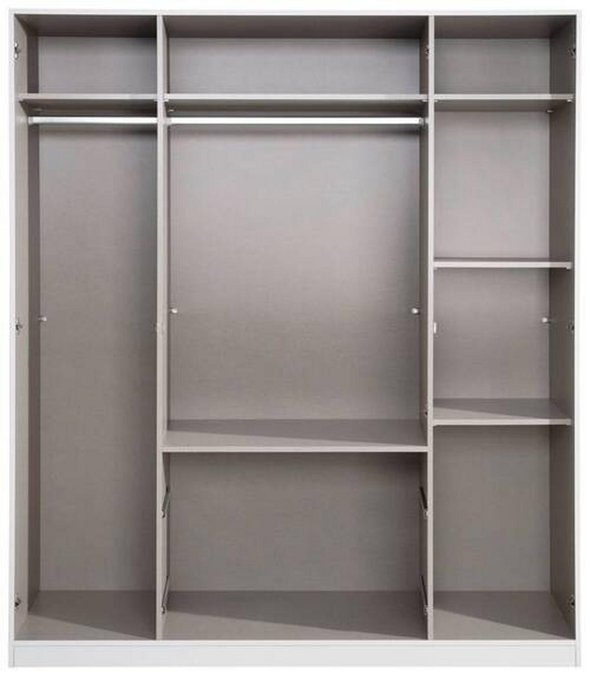 DREHTÜRENSCHRANK in Weiss  - Weiss, Basics, Glas/Holzwerkstoff (181/197/54cm) - Xora