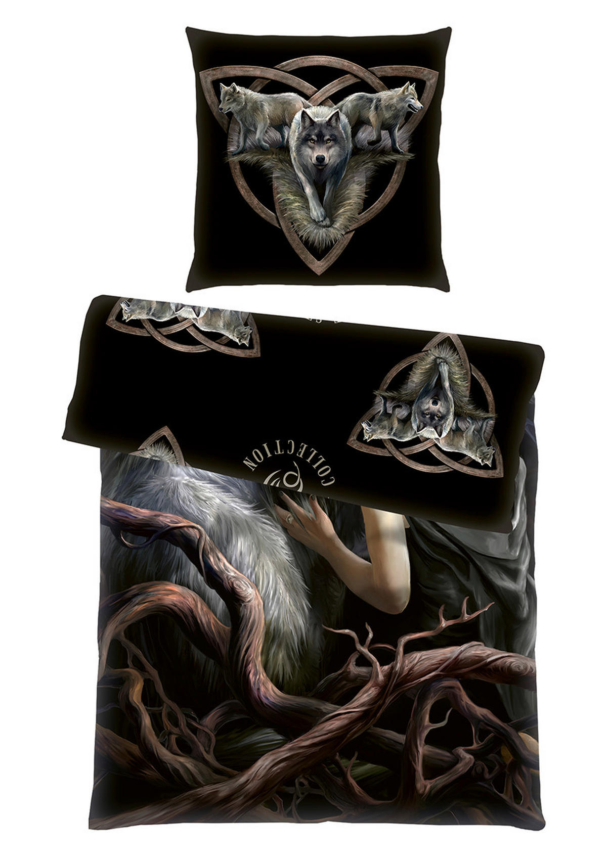 JUGENDBETTWÄSCHE ANNE STOKES Renforcé 135/200 cm  - Schwarz/Braun, Basics, Textil (135/200cm) - Herding