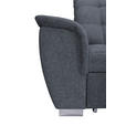 ECKSOFA Anthrazit Chenille  - Chromfarben/Anthrazit, KONVENTIONELL, Kunststoff/Textil (260/205cm) - Carryhome
