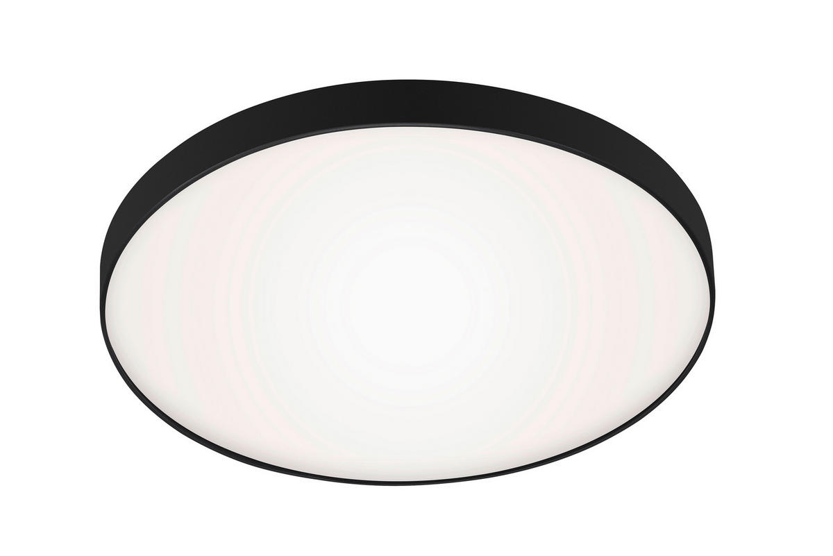 STROPNÍ LED SVÍTIDLO, 28,5/6,5 cm  - bílá/černá, Design, kov/plast (28,5/6,5cm)
