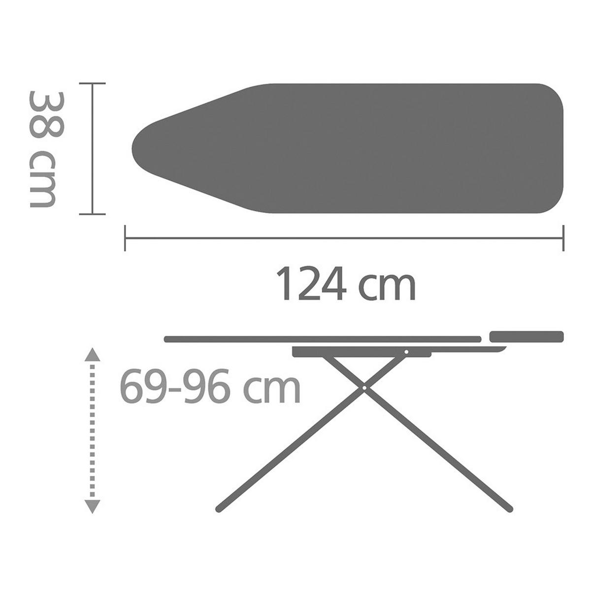 BÜGELBRETT - Multicolor, Basics, Textil (46,2/160/7cm) - Brabantia