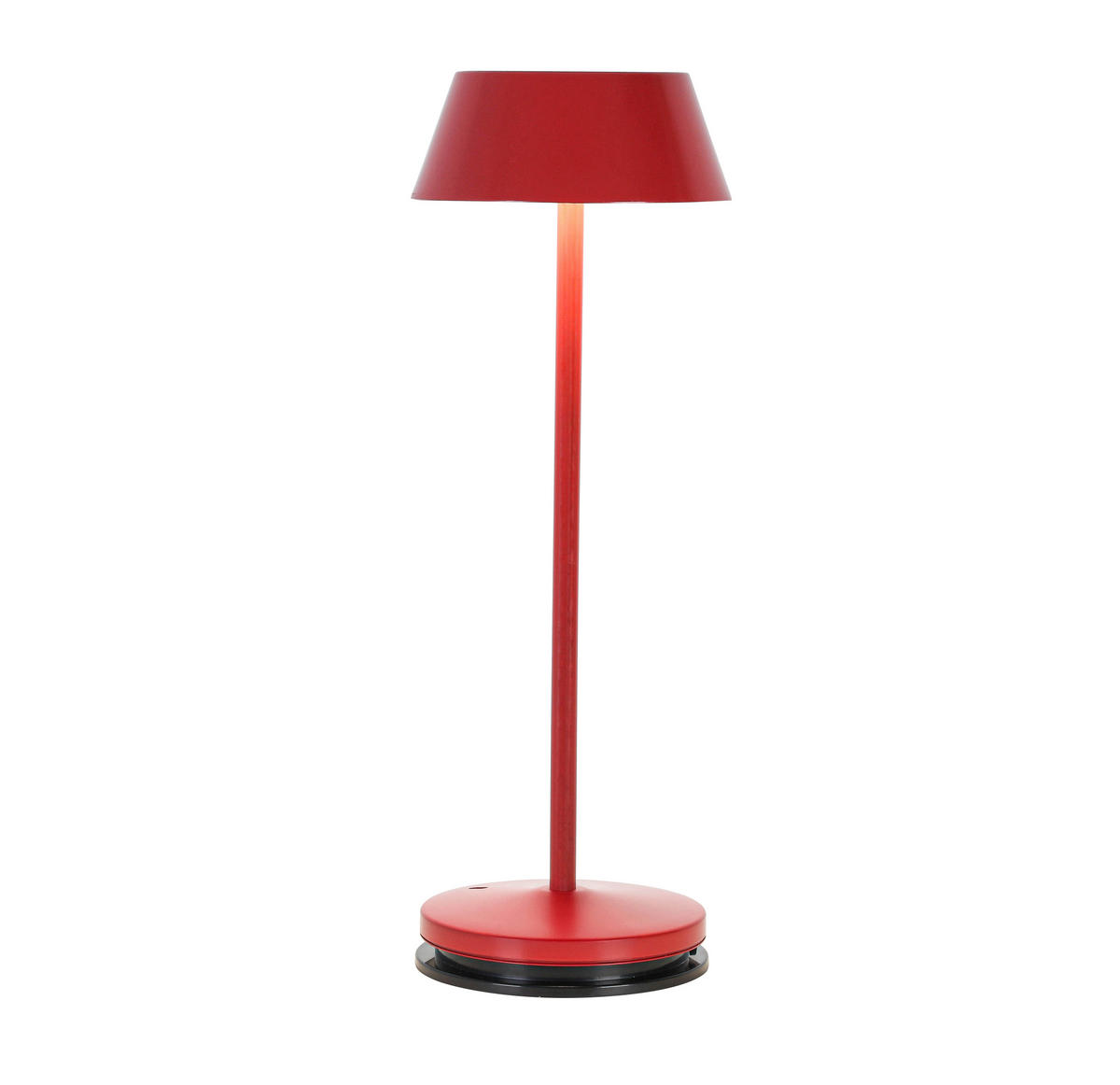 AKKU-TISCHLEUCHTE 11/30 cm  - Rot/Schwarz, Trend, Kunststoff/Metall (11/30cm) - Novel