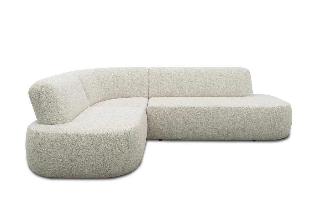 ECKSOFA 200 029 Beigebraun Webstoff  - Beigebraun/Schwarz, MODERN, Kunststoff/Textil (280/214cm) - Livetastic