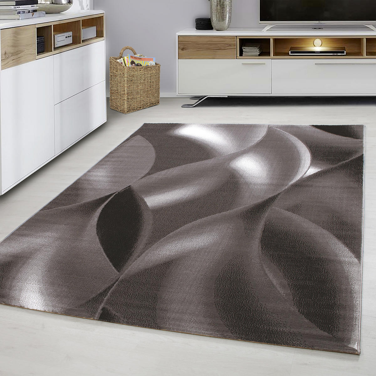 LÄUFER 80/300 cm Plus 8008 Braun, Weiß  - Braun/Weiß, Design, Textil (80/300cm)