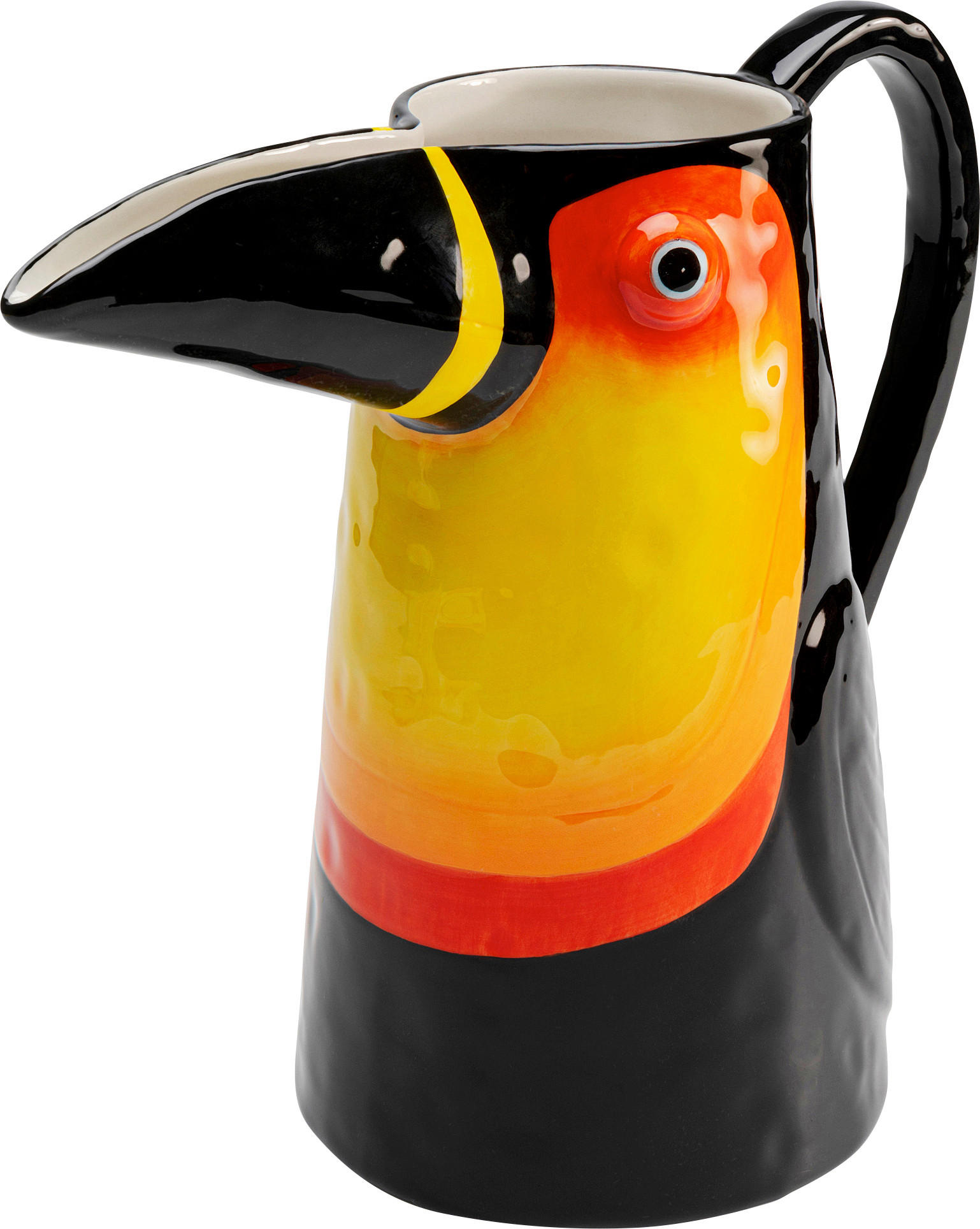 KARAFFE 1 L    - Gelb/Schwarz, Design, Keramik (27/25/14cm) - Kare-Design