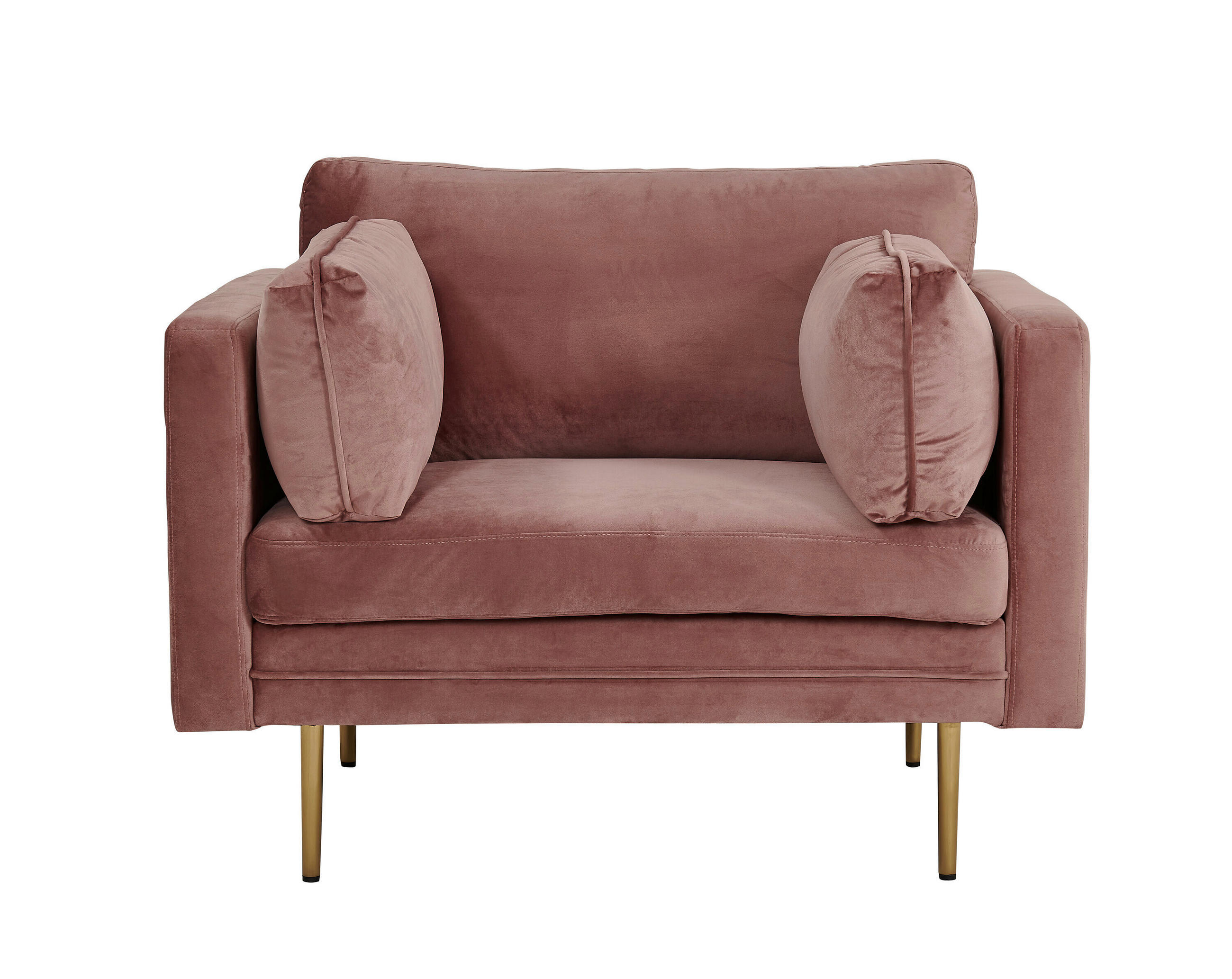 STOL MED ARMSTÖD stål  - pink/kromfärg, Modern, metall/textil (110/88/90cm) - Livetastic