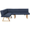 ECKBANK in Holz, Textil Eichefarben, Dunkelblau  - Eichefarben/Dunkelblau, Konventionell, Holz/Textil (170/230cm) - Moderano