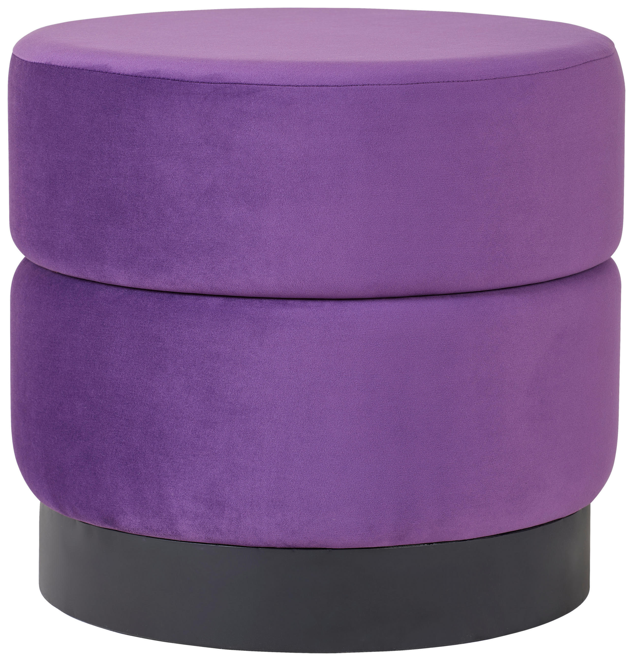 TABURE, tekstil lila, črna  - lila/črna, Trend, kovina/tekstil (44/41/44cm) - Xora