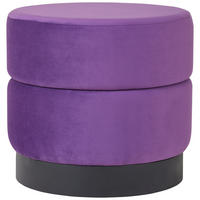 TABURE, tekstil lila, črna  - lila/črna, Trend, kovina/tekstil (44/41/44cm) - Xora