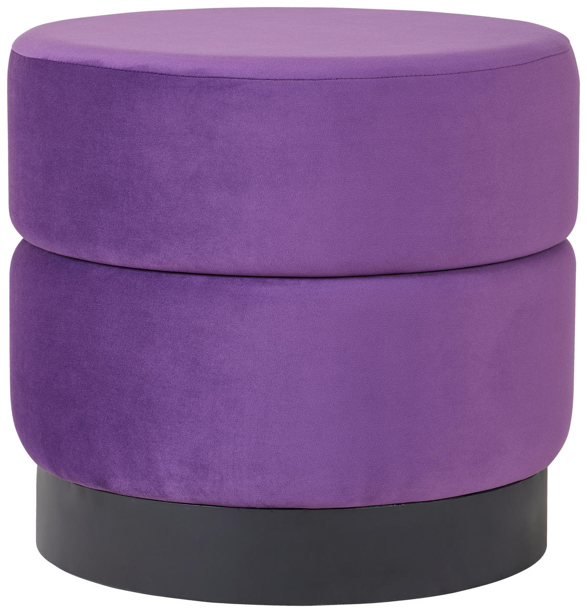 TABURE, tekstil lila, črna  - lila/črna, Trend, kovina/tekstil (44/41/44cm) - Xora