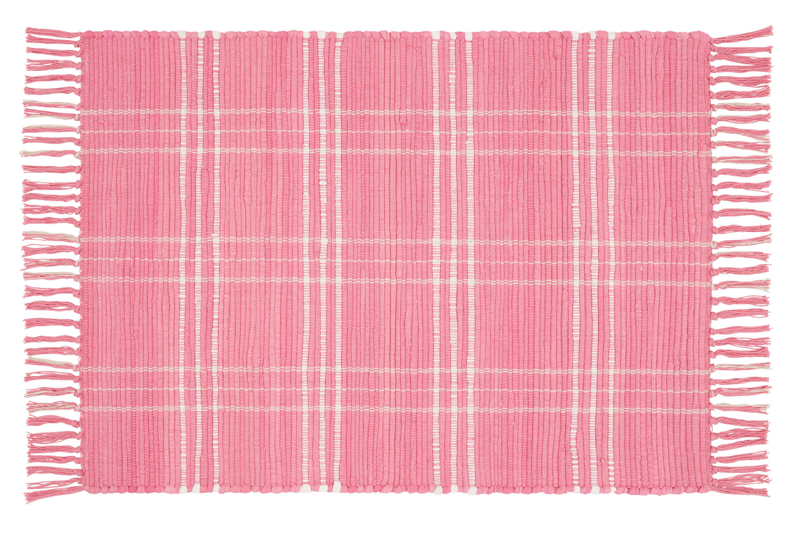 Covor Țesut De Mână    - roz aprins, Basics, textil (60/90cm) - Boxxx