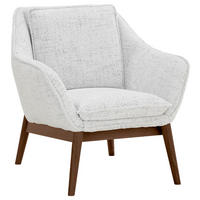 SESSEL in Chenille Hellgrau  - Dunkelbraun/Hellgrau, KONVENTIONELL, Holz/Textil (77/90/85cm) - SetOne by Musterring