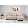 ECKSOFA in Beige  - Beige/Buchefarben, Design, Holz/Textil (266/161cm) - MID.YOU