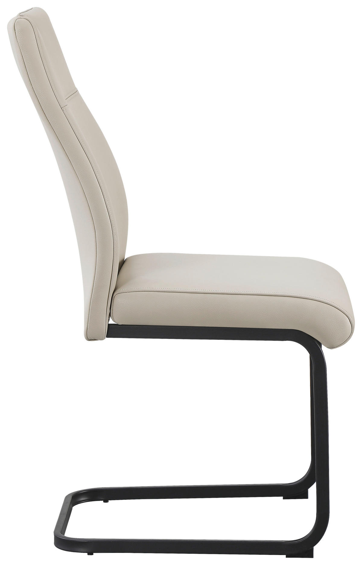 STOLICA  crna, bež  metal, koža      - bež/crna, Moderno, koža/metal (45/97/63cm) - Livetastic