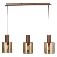 HÄNGELEUCHTE 90/20/120 cm  - Bernsteinfarben, Design, Glas/Metall (90/20/120cm) - Dieter Knoll