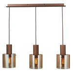 HÄNGELEUCHTE 90/20/120 cm  - Bernsteinfarben, Design, Glas/Metall (90/20/120cm) - Dieter Knoll