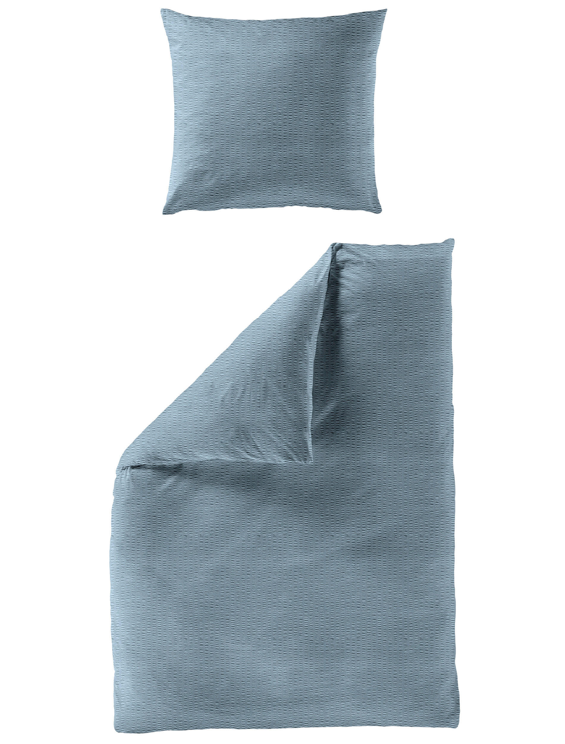 BETTWÄSCHE Seersucker 135/200 cm  - Blau, Basics, Textil (135/200cm) - Bierbaum