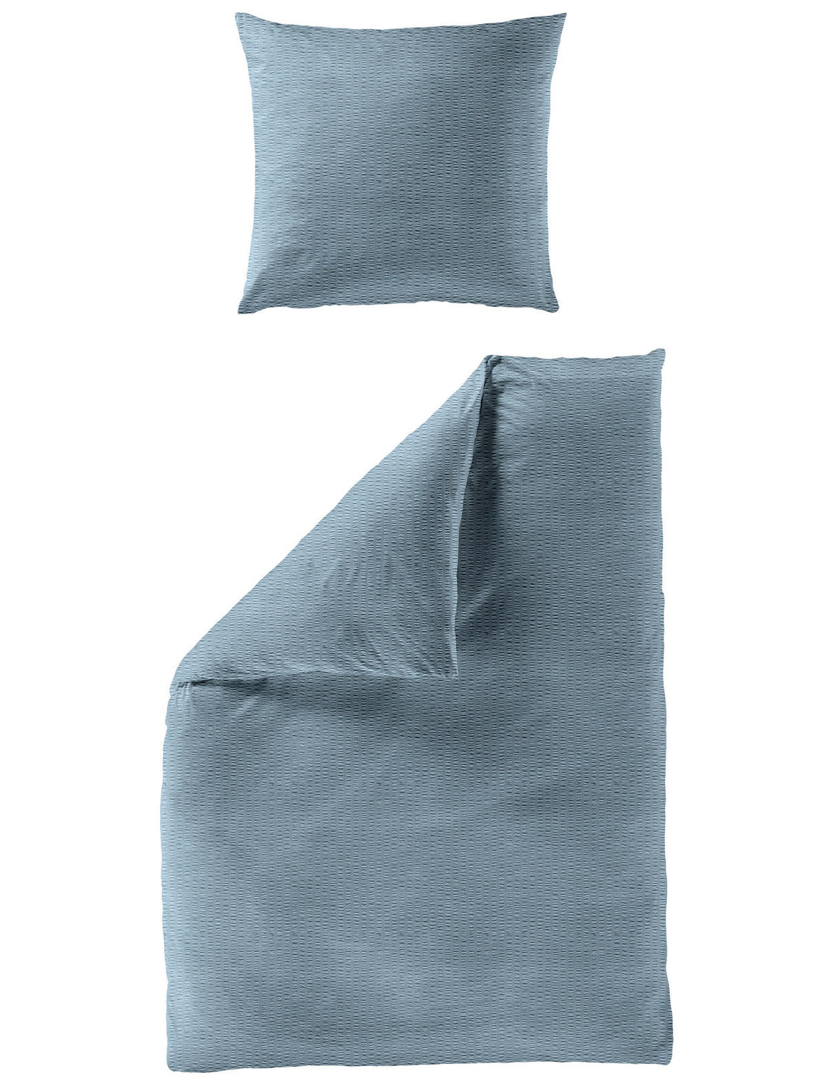 BETTWÄSCHE Seersucker 135/200 cm  - Blau, Basics, Textil (135/200cm) - Bierbaum
