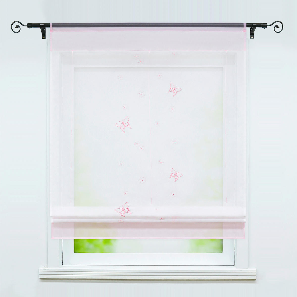FALTROLLO  transparent  100/140 cm    - Hellrosa/Weiß, Basics, Textil (100/140cm)