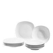Porzellan TAFELSERVICE 12-teilig - Weiß, Basics, Keramik - Homeware