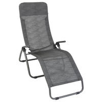 BÄDERLIEGE 60/113/135 cm  - Anthrazit, MODERN, Textil/Metall (60/113/135cm)