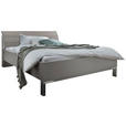 BETT 200/200 cm  in Grau  - Chromfarben/Grau, KONVENTIONELL, Holzwerkstoff/Metall (200/200cm) - Dieter Knoll
