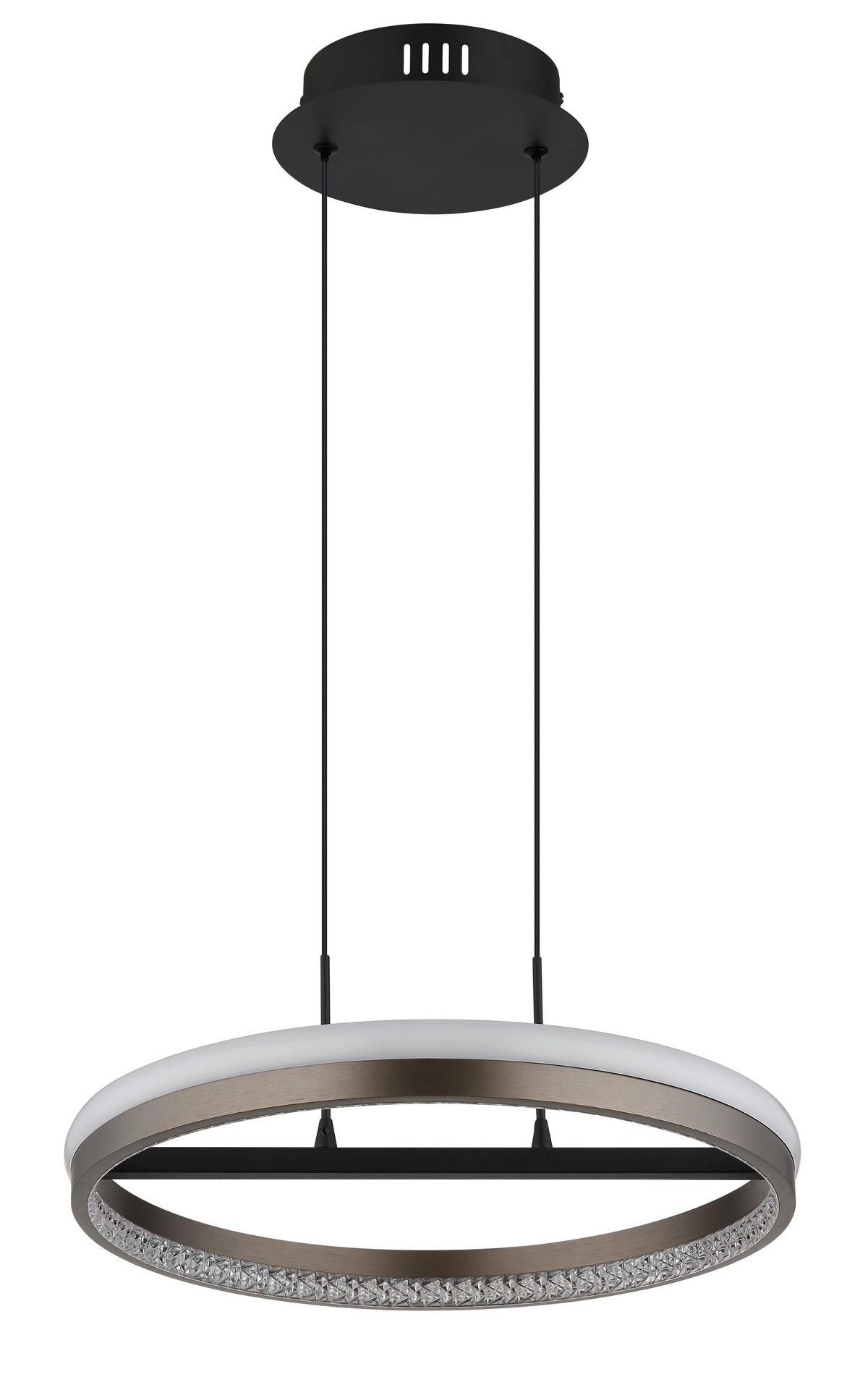 LED-HÄNGELEUCHTE 39,7/150 cm    - Klar/Dunkelgrau, Design, Kunststoff/Metall (39,7/150cm) - Globo