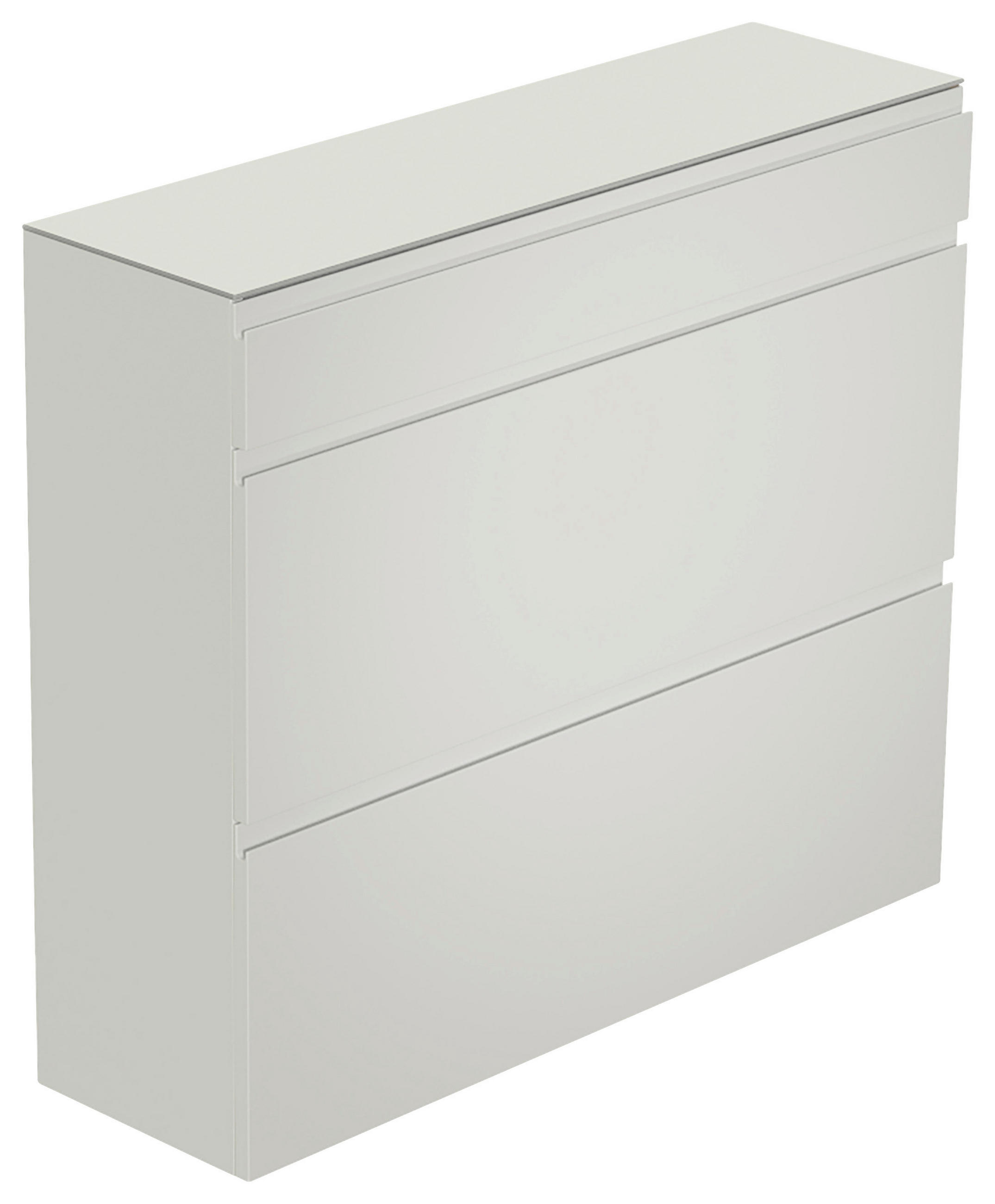 HÄNGESCHUHSCHRANK Weiß  - Weiß, Design, Glas/Holzwerkstoff (110/96/33cm) - Moderano
