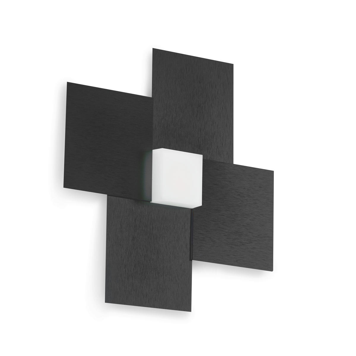 LED-WANDLEUCHTE Creo 28/6,5/28 cm  - Schwarz/Weiß, Design, Kunststoff/Metall (28/6,5/28cm) - Grossmann