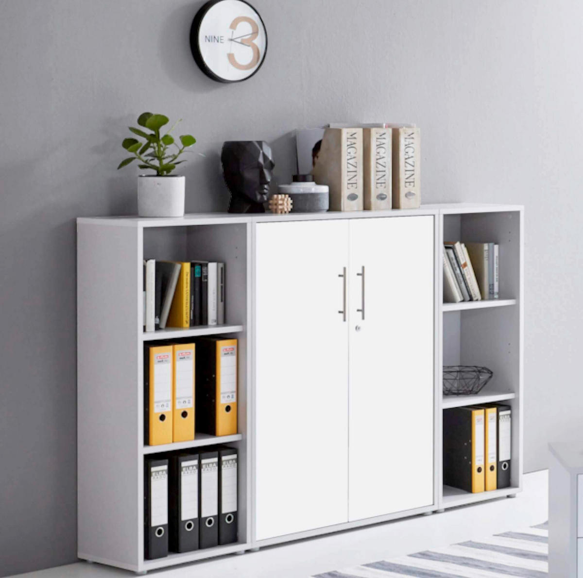 BÜRO - Weiß/Grau, MODERN, Holzwerkstoff/Metall - MID.YOU