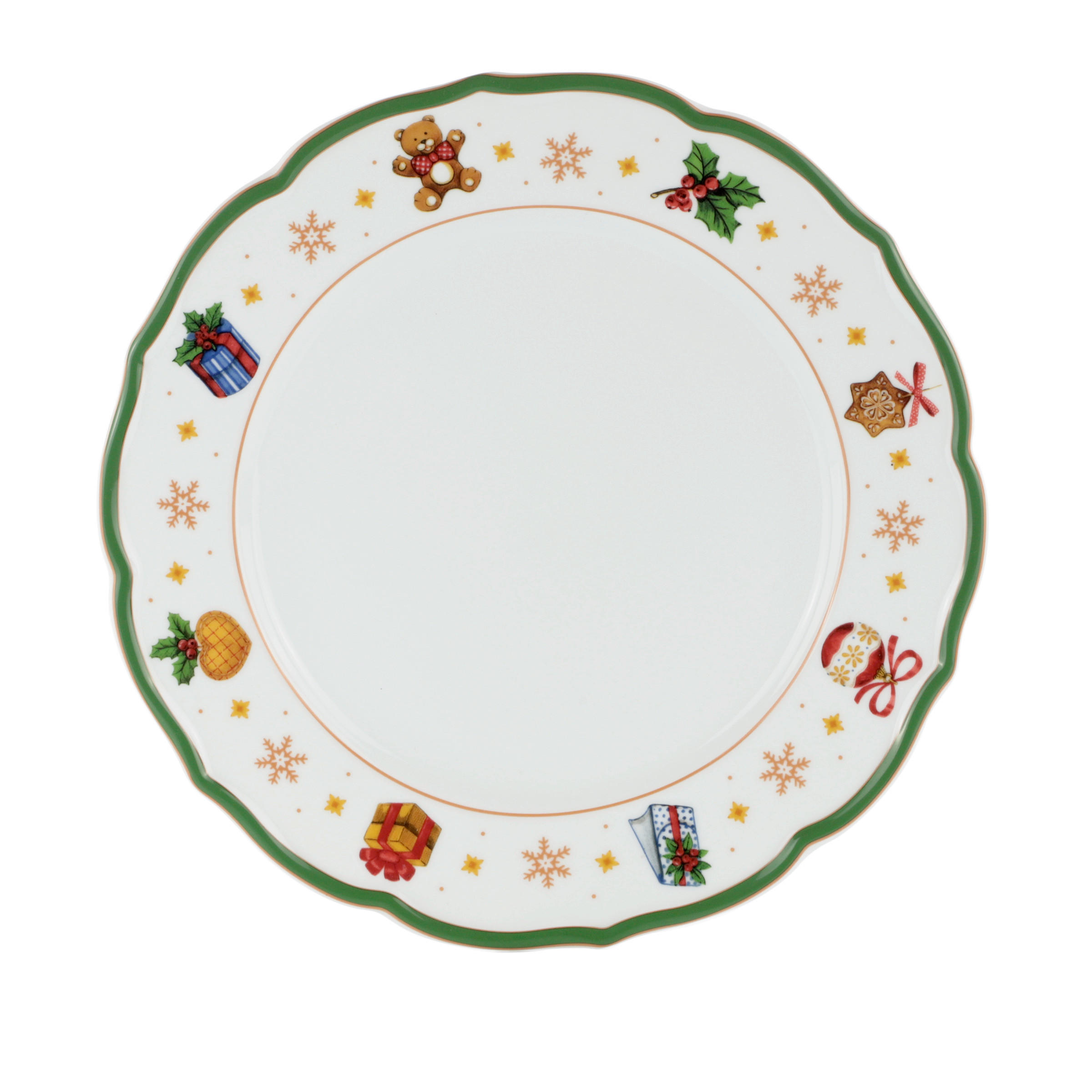 SPEISETELLER Vintage Christmas  27,5 cm   - Weiß/Grün, KONVENTIONELL, Keramik (27,5cm) - X-Mas