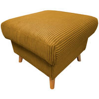 HOCKER in Textil Goldfarben  - Goldfarben/Naturfarben, Design, Holz/Textil (61/43/61cm) - P & B
