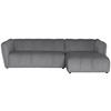 ECKSOFA LIVOLI in Chenille Hellgrau  276/160 cm  - Hellgrau/Schwarz, Design, Textil (276/160cm) - MID.YOU