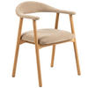 ARMLEHNSTUHL  in Chenille  - Eichefarben/Beige, Design, Holz/Textil (56/75,5/54cm) - MID.YOU