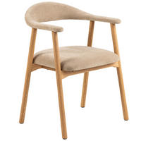 ARMLEHNSTUHL  in Chenille  - Eichefarben/Beige, Design, Holz/Textil (56/75,5/54cm) - MID.YOU