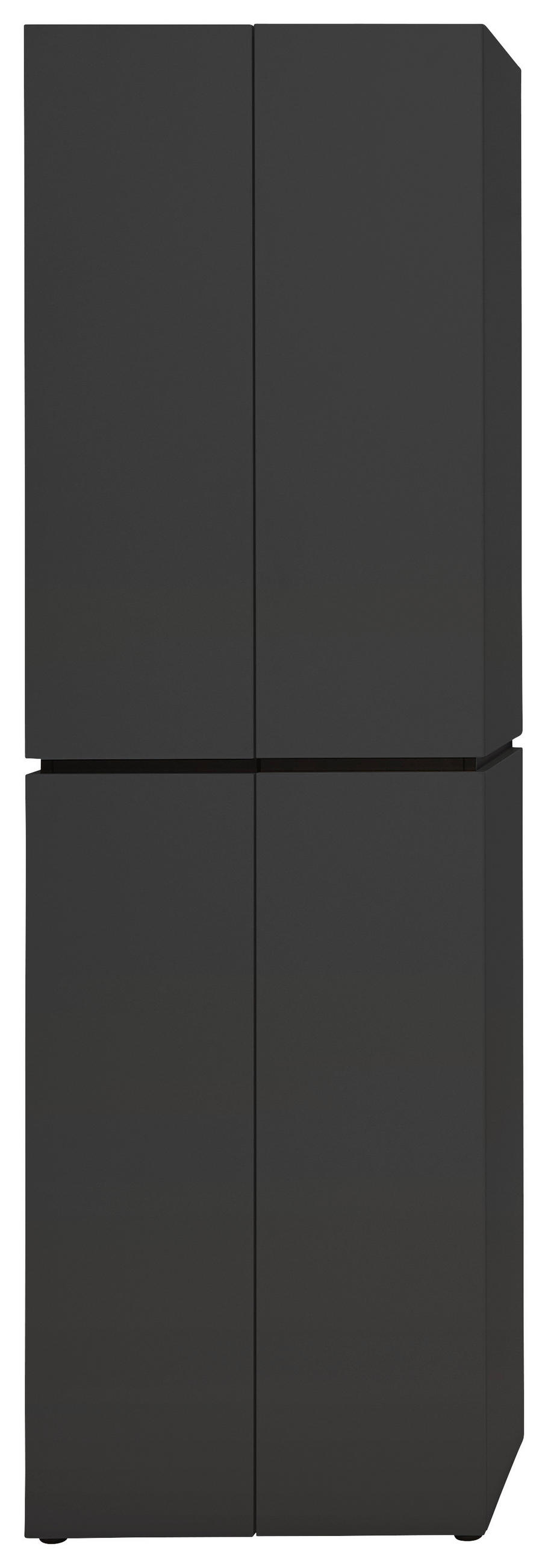 GARDEROBENSCHRANK  in 60/199/37 cm  - Schwarz/Graphitfarben, Design, Holzwerkstoff/Kunststoff (60/199/37cm) - Voleo