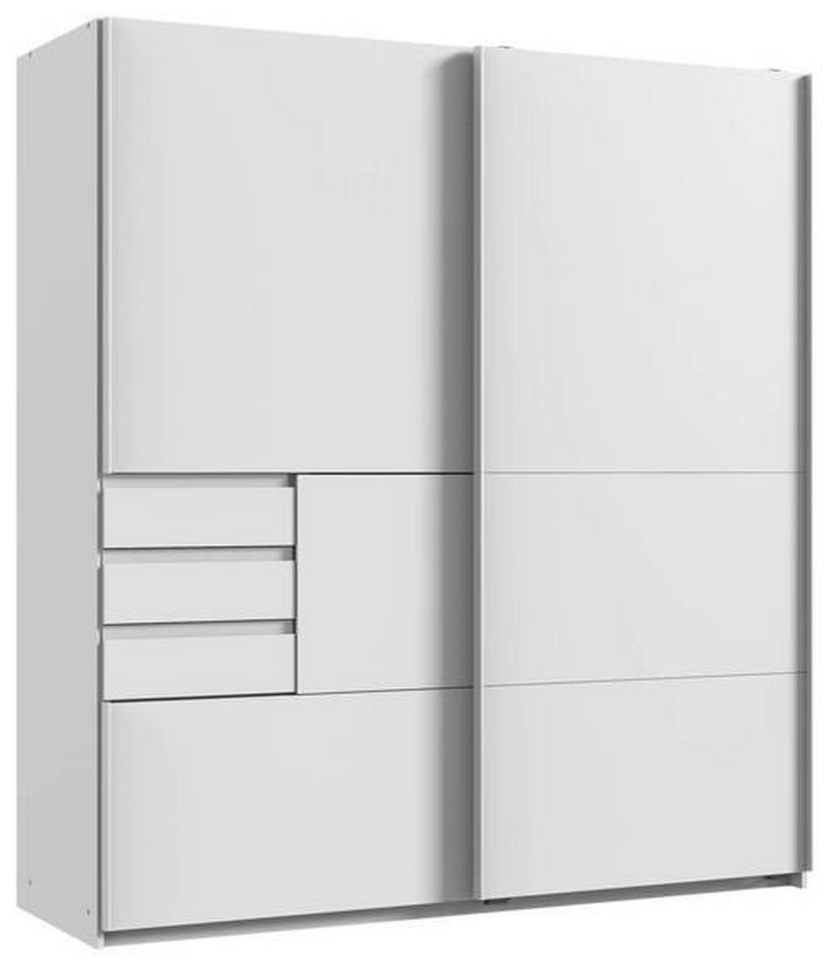 SCHWEBETÜRENSCHRANK in Weiss  - Weiss, Konventionell, Holzwerkstoff/Metall (180/198/65cm) - Modante