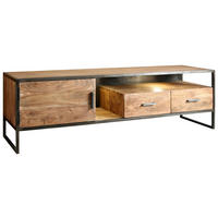 LOWBOARD  in 176/50/40 cm  - Akaziefarben, KONVENTIONELL, Holz/Metall (176/50/40cm) - Livetastic