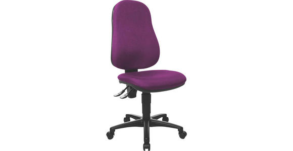 DREHSTUHL in Webstoff Schwarz, Violett - Violett/Schwarz, KONVENTIONELL, Kunststoff/Textil (46/97-109/46cm) - Cantus