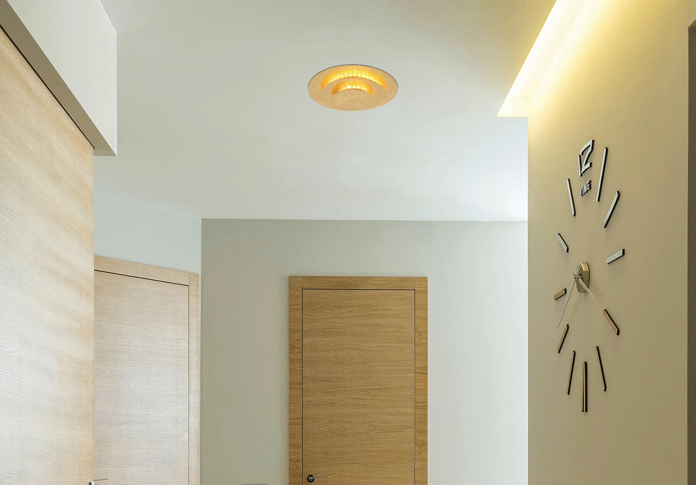 LED-DECKENLEUCHTE 18 W  18/4,7 cm    - Goldfarben, Design, Metall (18/4,7cm) - Globo