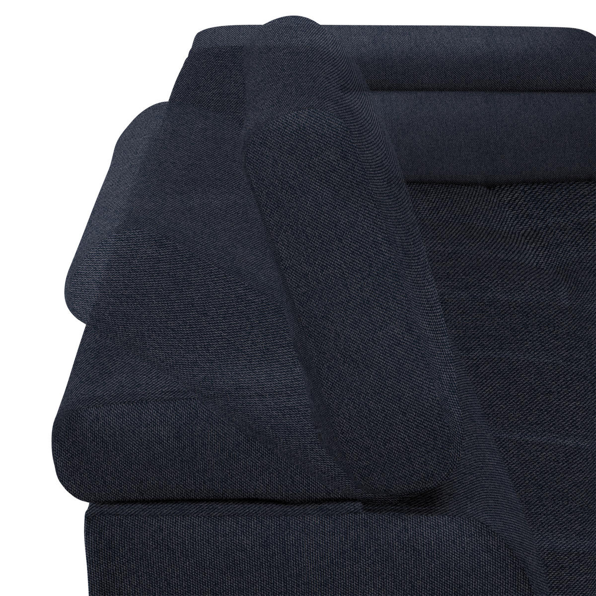 ECKSOFA in Webstoff Schwarz  - Schwarz, Design, Textil/Metall (270/177cm) - Welnova