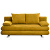 BÄDDSOFFA i mikrofiber senapsgul  - kromfärg/senapsgul, Design, textil/plast (196/74/90cm) - MID.YOU