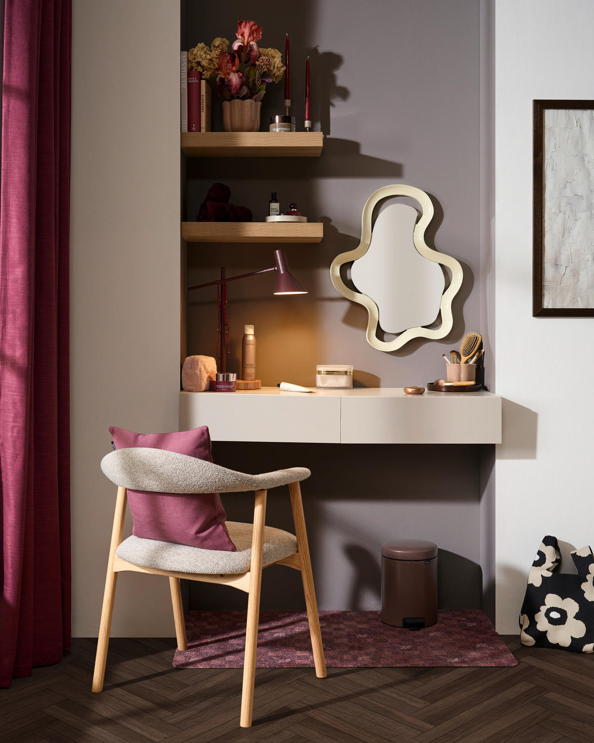 KONZOLASZTAL faalapú anyag 110/40/16 cm    - kasmírszínű, Design, faalapú anyag (110/40/16cm) - Hom`in