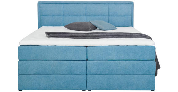 BOXSPRINGBETT 160/200 cm  in Blau  - Blau/Schwarz, KONVENTIONELL, Kunststoff/Textil (160/200cm) - Esposa