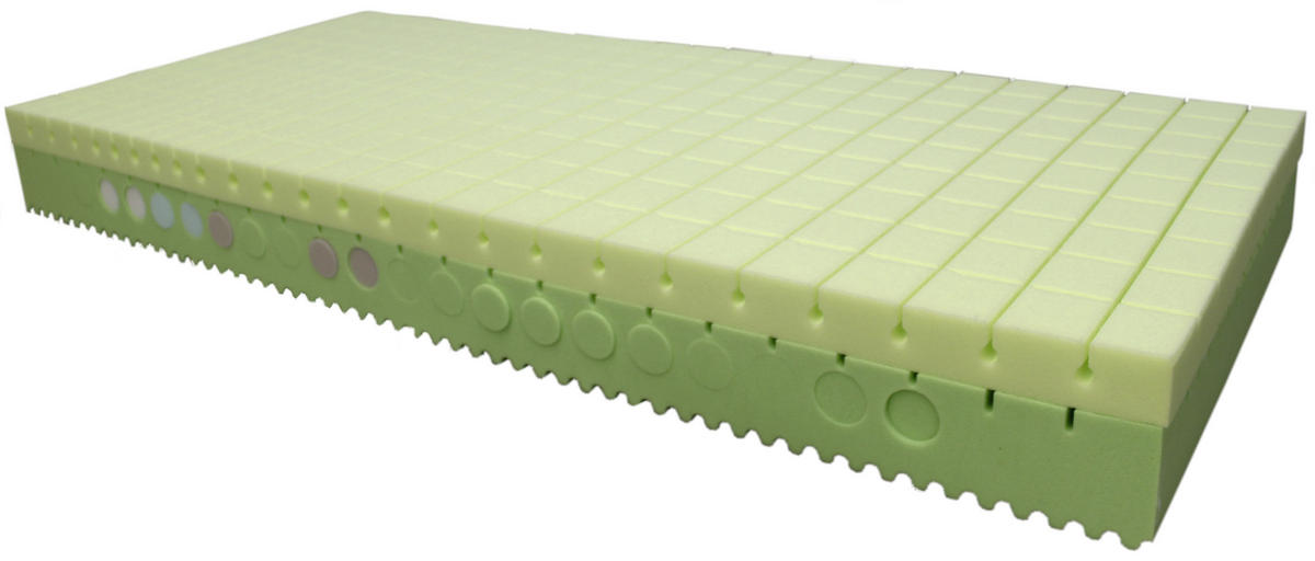 KALTSCHAUMMATRATZE 90/200 cm Höhe ca. 22 cm  - Weiß, Basics, Textil (90/200cm) - Physiosleep