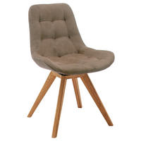 STUHL Flachgewebe Cappuccino  - Cappuccino, KONVENTIONELL, Holz/Textil (56/84/63cm) - Carryhome