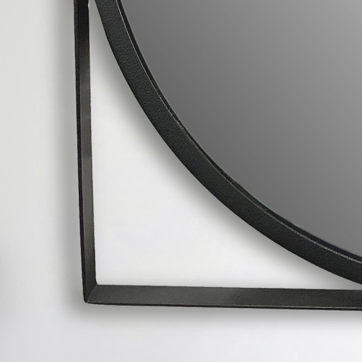 WANDSPIEGEL 54/54/2,5 cm  - Schwarz, Design, Glas/Metall (54/54/2,5cm) - MID.YOU
